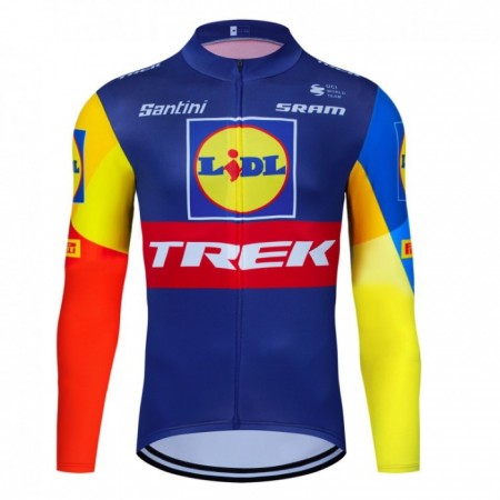 Cykeltrøje Langærmet 2024 Lidl-Trek Blå